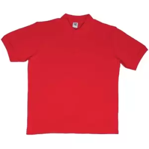 SG Mens Ring-Spun Cotton Short Sleeve Polo Shirt (L) (Red)