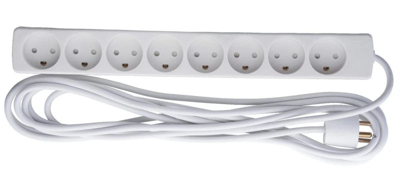Image of Microconnect GRU00850WDK power extension 5m 8 AC outlet(s) Indoor Whi