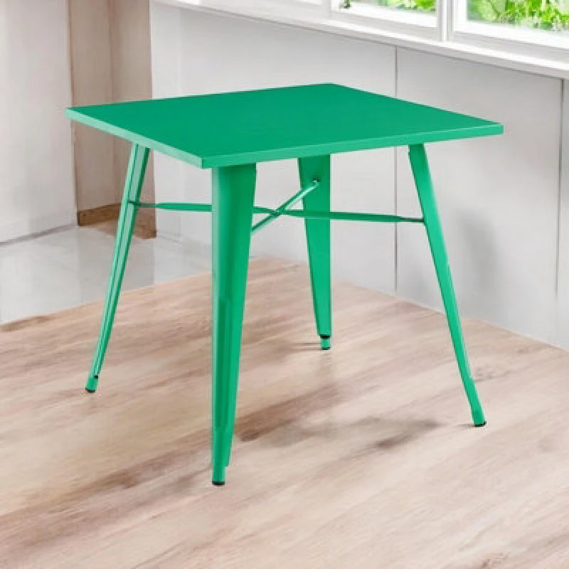 Image of Minster Garden Bar Table - Metal - L80 X W80 X H76cm - Green