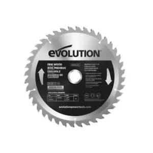 image of Evolution Fine Wood Mitre/Table Saw Blade 185 x 20mm x 40T