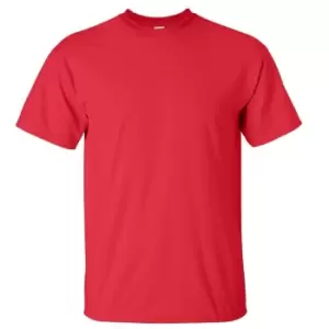 Gildan Mens Ultra Cotton Short Sleeve T-Shirt (L) (Red)