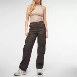 image of Missguided Pocket Detail Cargo Trousers - Grey