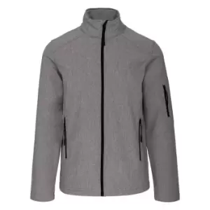 Kariban Mens Soft Shell Jacket (3XL) (Marl Grey)