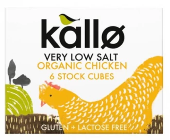 Kallo Organic Low Salt Chicken Stock Cubes 48g