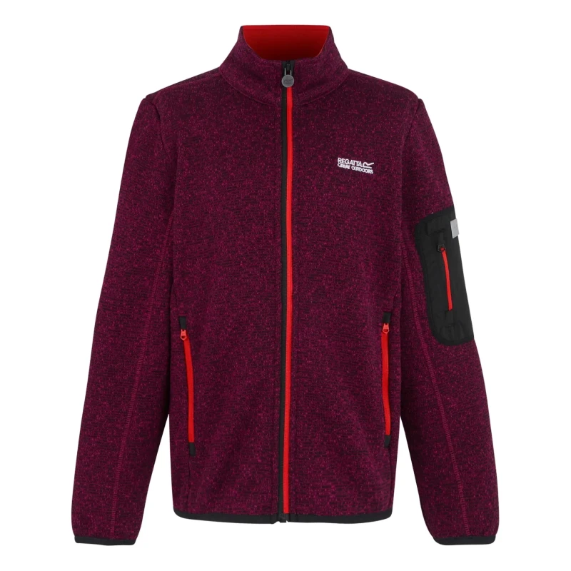 Image of Children's zipped fleece Regatta Newhill Rouge Unisex 9/10 ans
