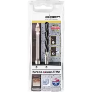 Image of Alpen Keramo extreme ATM2 0000300052100 Tile and glass drill bit set 5mm 1/4 (6.3 mm), Cylinder shank 2 pc(s)