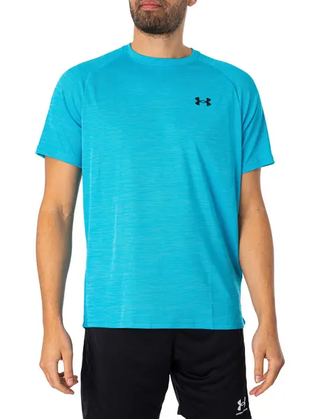 Image of Under Armour Tech Textured Short Sleeve T-Shirt Blue L