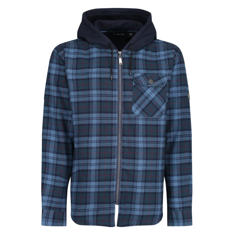 Image of Regatta Professional Mens Checked Jacket in Navy Size: Medium Navy Male M