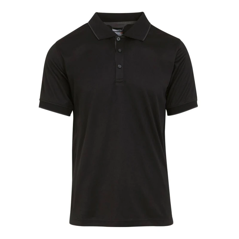 Image of Regatta Professional Mens Short-Sleeved Polo Shirt in True Black Size: XS True Black Male XS