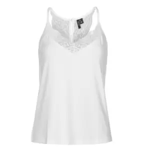 image of Vero Moda VMANA womens Vest top in White - Sizes M