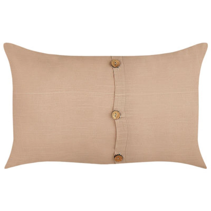 Image of Beliani Set Of 2 Decorative Cushions Banori Linen 30 X 50 Cm Beige Solid