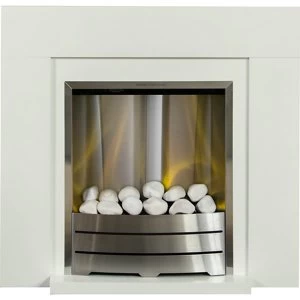 image of Adam Caprice Cream Electric Fire suite