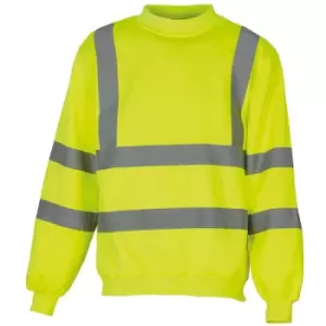 Image of Unisex Hi-Vis Heavyweight Sweatshirt (Pack of 2) (2XL) (Hi-Vis Yellow) - Hi-Vis Yellow - Yoko