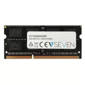 Image of V7 4GB DDR3 PC3-10600 - 1333mhz SO DIMM Notebook Memory Module - V7106004GBS