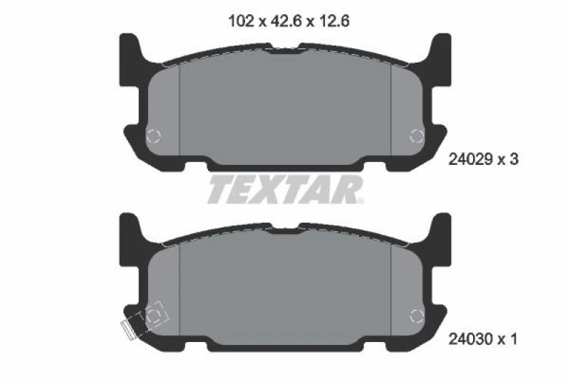 Image of Brake pad set TEXTAR 2402901