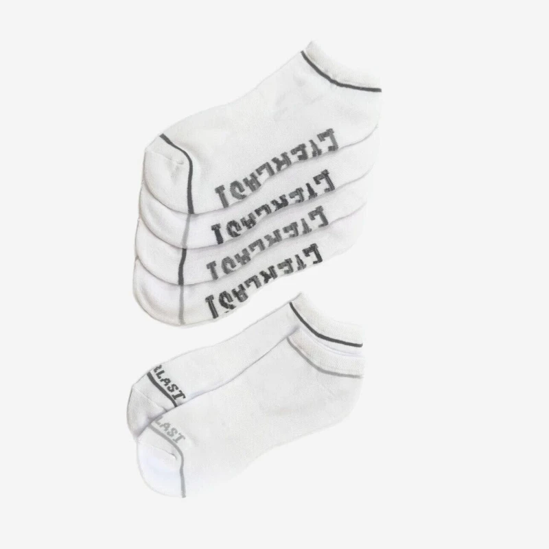 Image of Everlast 6 Pack Trainers Socks Mens - White White 6 - 12 Months