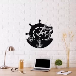 Anchor Clock v-2 Black Decorative Metal Wall Clock