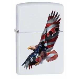 Image of Zippo Eagle Flag Classic White Matte