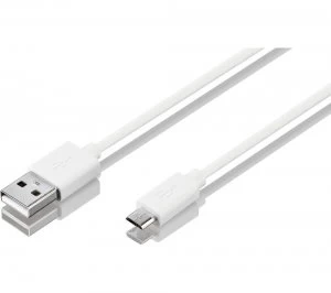 image of Logik 1m USB to Micro USB Cable L1MICWH16