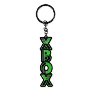 Image of Microsoft Xbox Logo Gunmetal Metal Keychain, Black/Green (Ke441854Xbx)