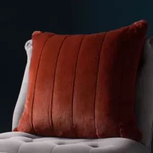 Image of Empress Faux Fur Cushion Rust