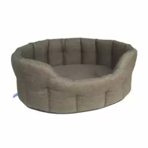 Image of P&L Oval Basket Dog Bed Medium Green