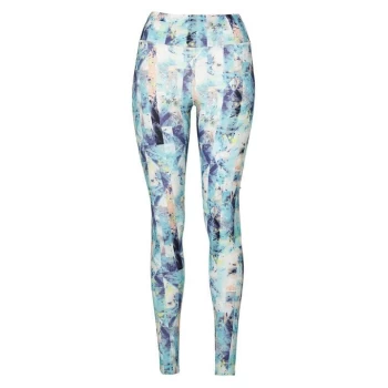 image of ONeill Hi Rise Leggings Ladies - Blue AOP/Purple