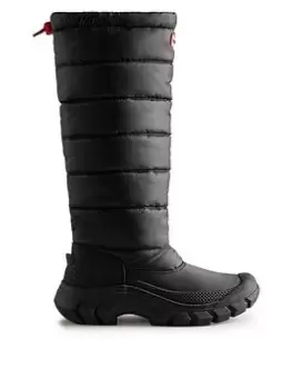 image of Hunter Intrepid Tall Snow Boot, Black, Size 4, Women