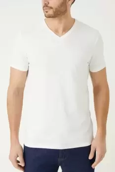 Image of Mens White,navy, Light Blue 3 Pack V Neck T-Shirts
