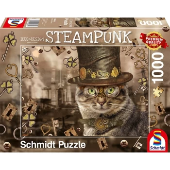 Image of Schmidt Steampunk Cat Jigsaw Puzzle - 1000 Pieces