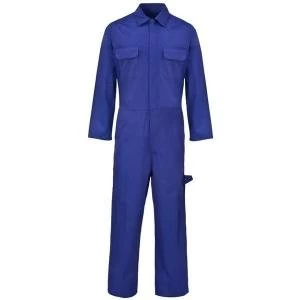 Image of Coverall Basic Medium with Popper Front Opening PolyCotton Navy