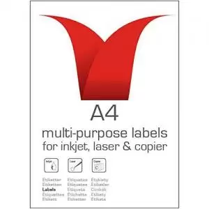 Image of ValueX Multipurpose Label 210x297mm 1 Per A4 Sheet White Pack 100