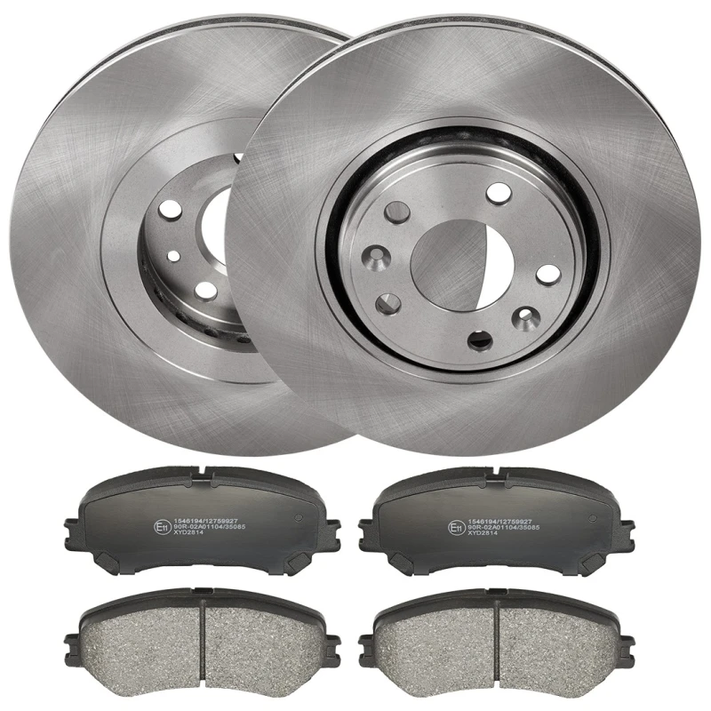 Image of RIDEX 3405B1484 Brake disc and pads set Front Axle, Brake Disc Type: Vented, not prepared for wear warning indicator Brake Set,disc brakes (3405)