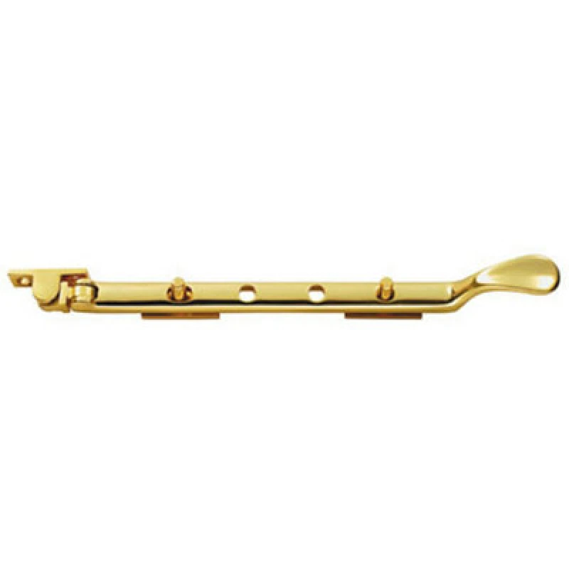 Image of Loops Victorian Casement Window Stay 270mm Length 2 Pins Included Polished Brass Metallics
