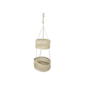 image of 2 Tier Hanging Planter - Natural Elements