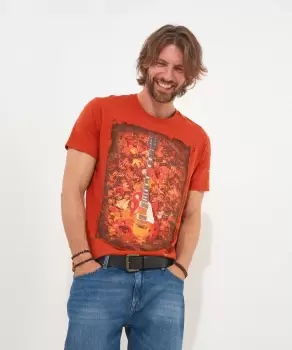 Image of Autumn Leaves Guitar Graphic T-Shirt