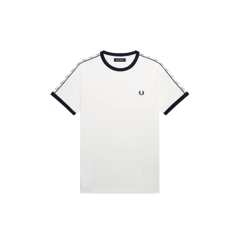Image of Fred Perry Contrast trim T-Shirt with band Fred Perry Blanc Unisex XL
