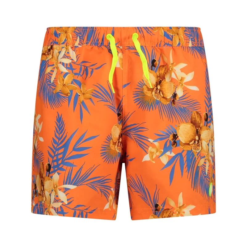 Image of Tropical patterned swim shorts CMP Orange Male L