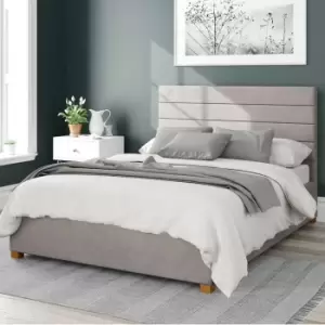 Image of Kelly Plush Velvet Ottoman Bed Frame Silver