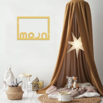Image of Moon - Gold Gold Decorative Metal Wall Accessory