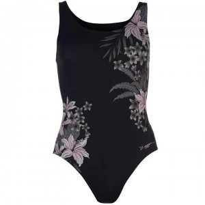 Image of Zoggs Soft Nature Scoopback Swimsuit Ladies - Black/Multi