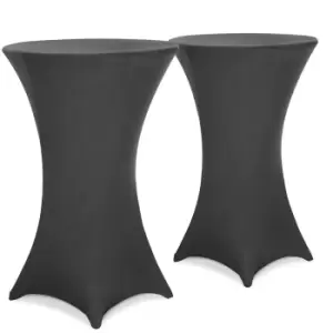 image of Bar Table Cover Set of 2 Anthracite Ø70cm