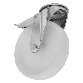 Image of Heavy-Duty Nylon Castor Wheel Bolt Hole with Total Lock 80mm - Trade