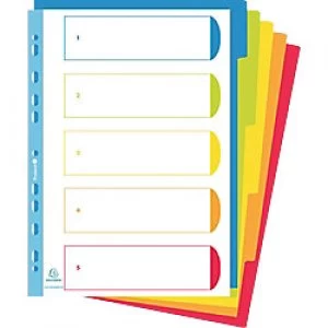 Image of Exacompta Dividers 3805E A4+ Multicolour 5 tabs polypropylene