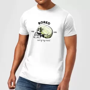 Image of Bored Out Of My Mind Mens T-Shirt - White - 5XL