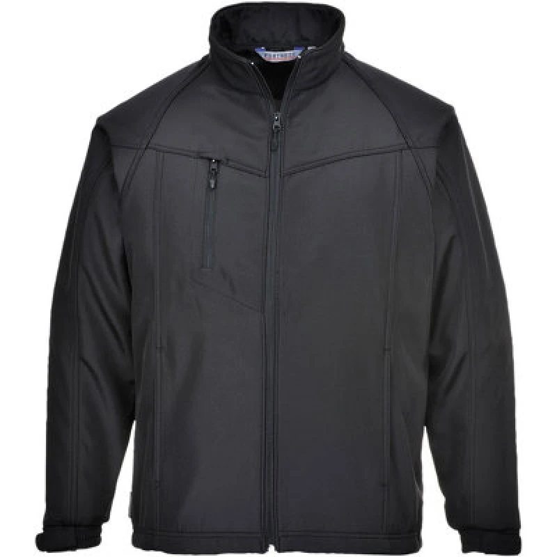 Image of Portwest Oregon Mens Softshell Jacket TK40BKRXL Colour: Black