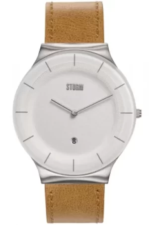 image of Gents STORM Xenu Leather White Honey watch 47476/W/HY