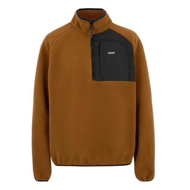 Image of Regatta Regatta Men Frankie Borg Half-Zip Insulating Fleece in Orange Size: large Orange L Male 5063516104711