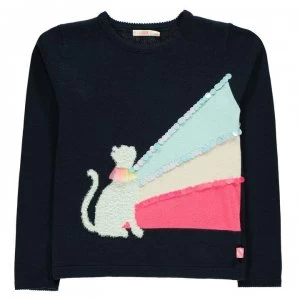 image of Billieblush Cat Jumper - NAVY 85T