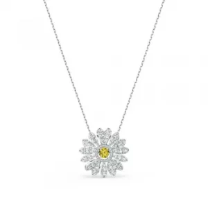 image of Swarovski Eternal Flower White and Yellow Crystal Flower Pendant...